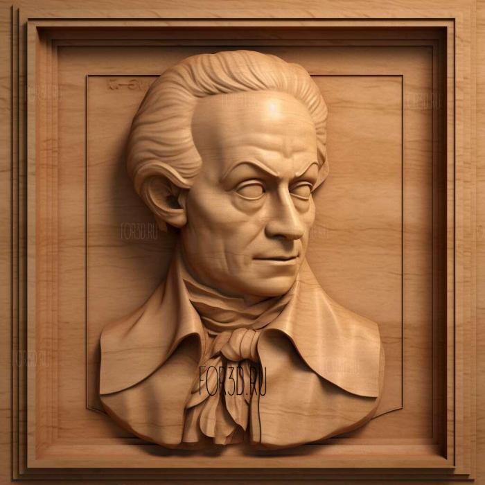 Immanuel Kant 1 stl model for CNC